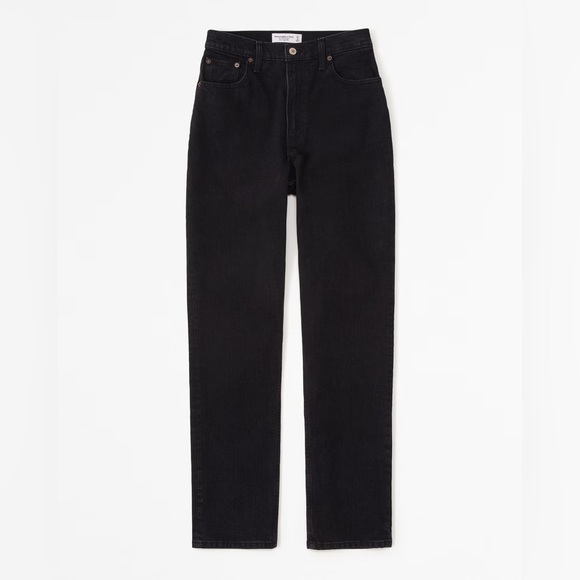 Abercrombie & Fitch Black Curve Love Ultra High Rise 90s Straight Jean (Size 8R) - Picture 1 of 5